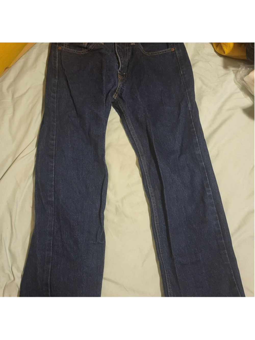 Mens Levi's 505 navy straight leg denim jeans 30x30 #Levi's #jeans #505 #30x30